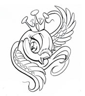 King Bird Tattoo Design