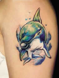 Dolphin Tattoo Top Arm