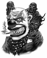 Gangster Clown Tattoo Deign