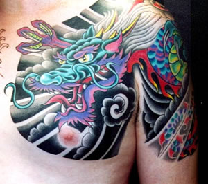 Chest Dragon Tattoo Design