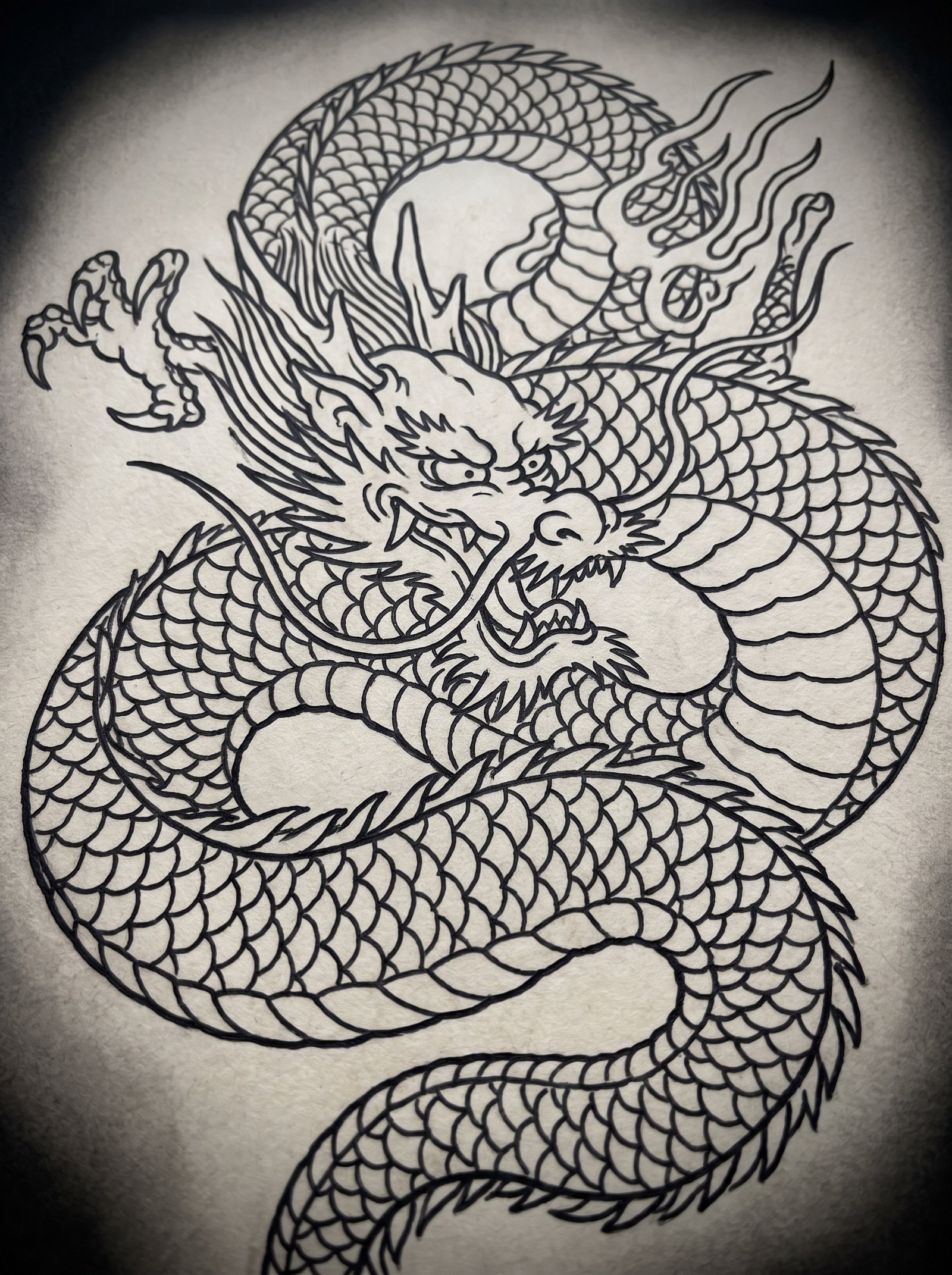 Dragon tattoo designs, flash artwork from the Miami Ink Tattoo Designs library