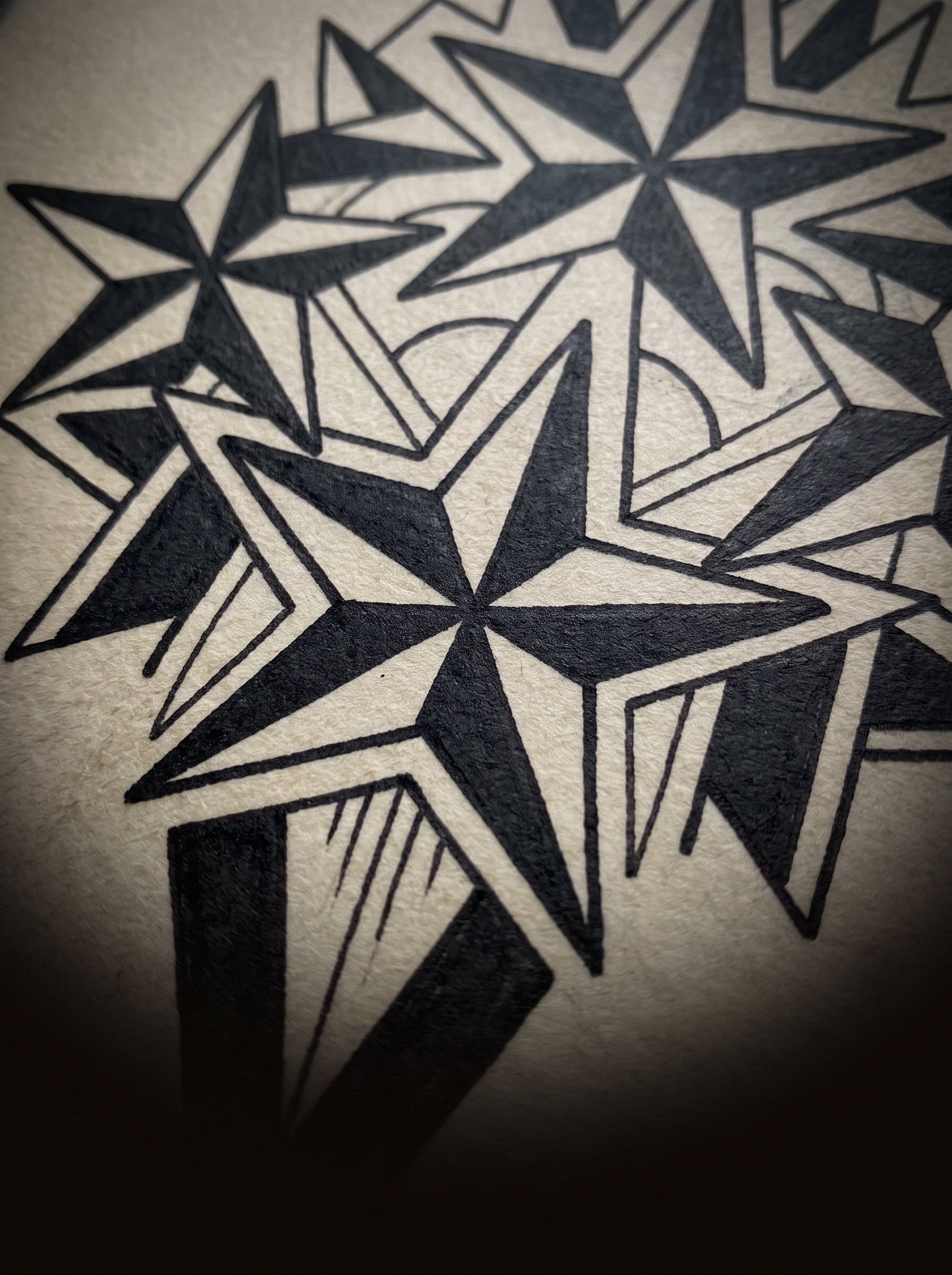 Star tattoo designs, flash artwork from the Miami Ink Tattoo Designs library